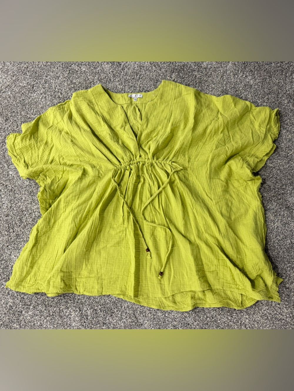 HYFVE Green Gauze Drawstring Coverup/Dress - Large